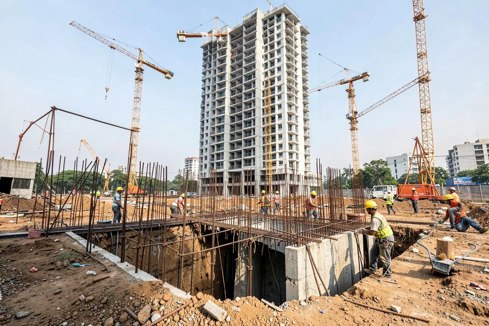 Shreeji Vistara construction Mar 2026 1